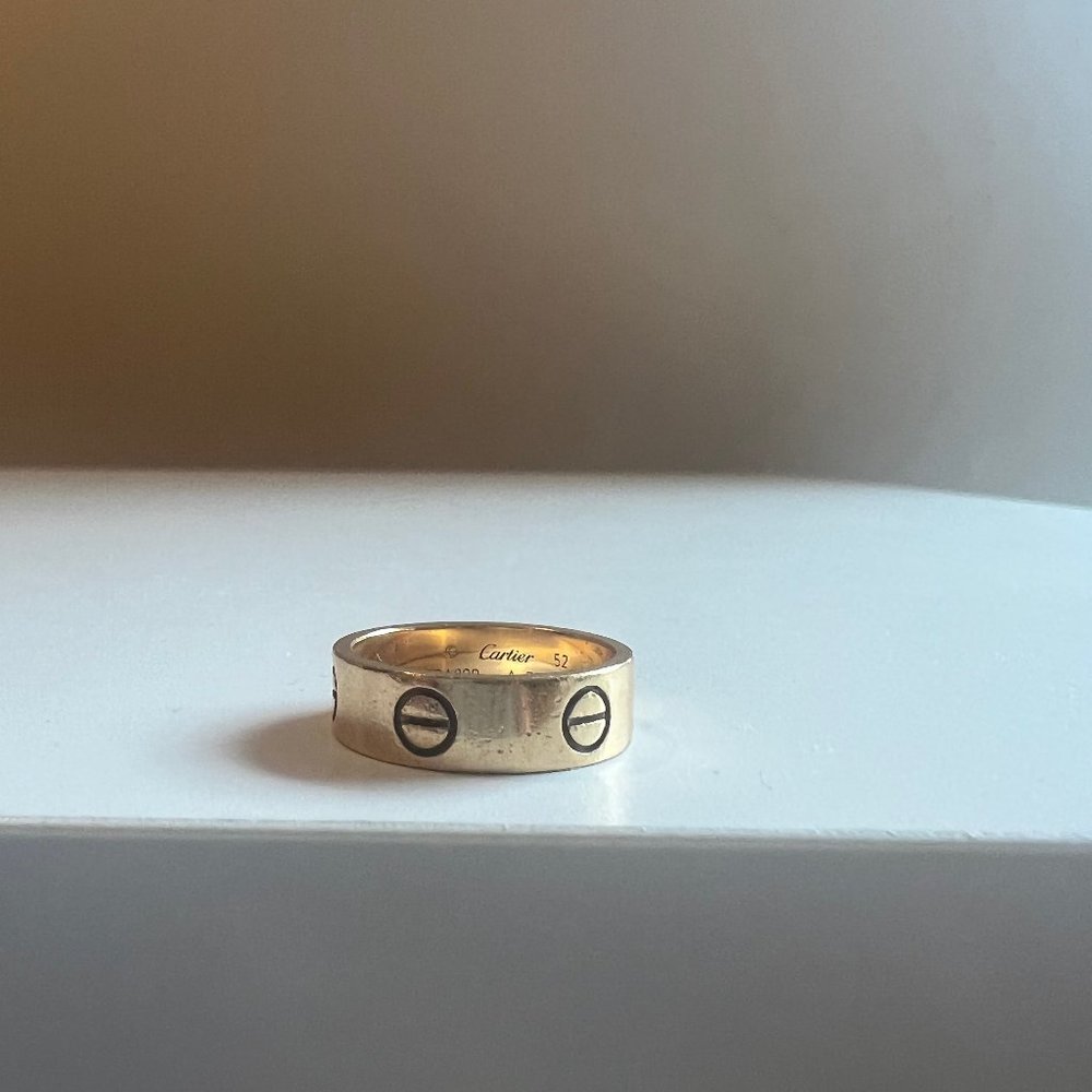 Gold Cartier Love Ring Yellow Gold Size 7